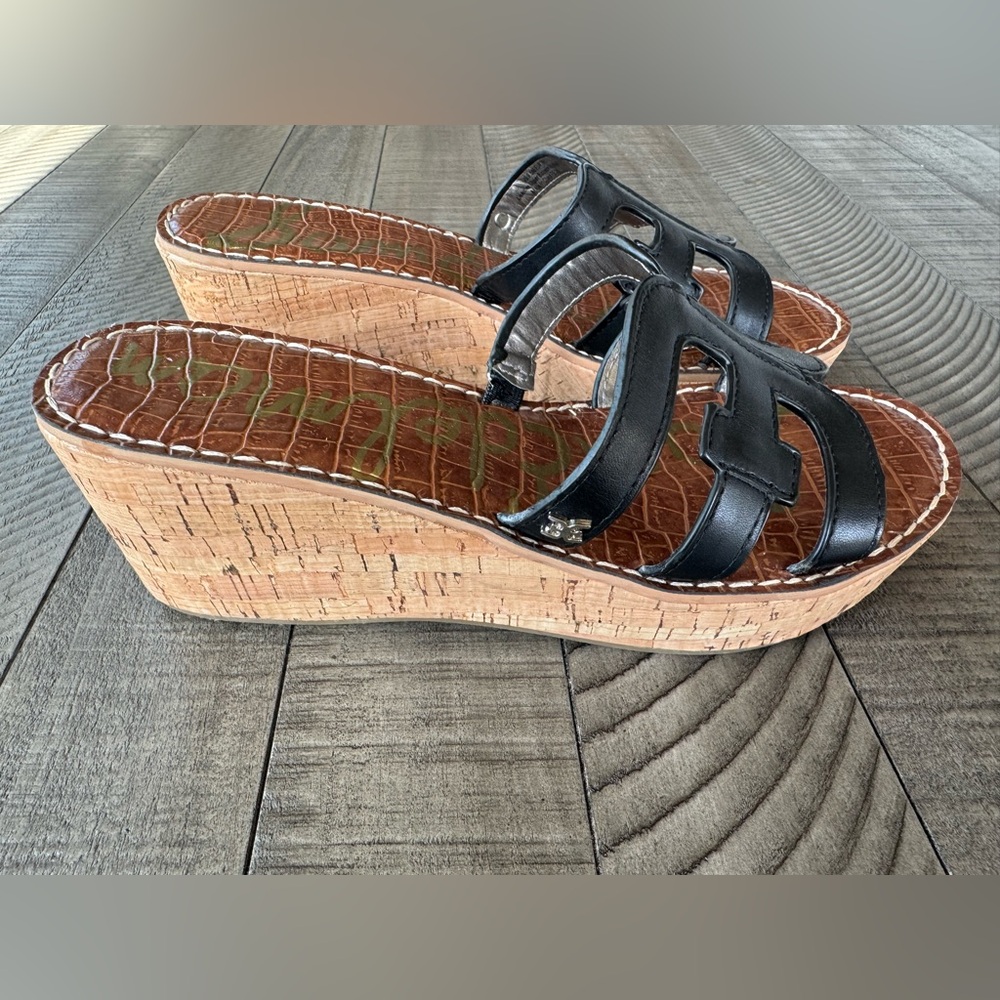 Sam Edelman Regis Leather Slip-On Wedge Sandal Women's Size 9.5 (NWT) - Picture 7 of 16
